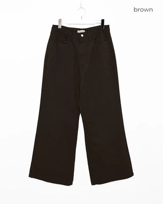 Wide bootcut cotton pants