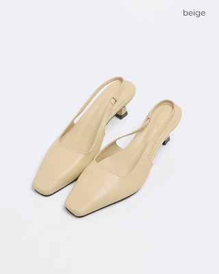 Slim Square Toe Slingback