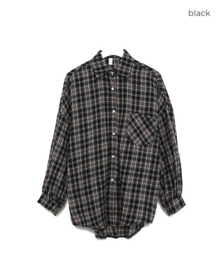 Oversized Check Flannel Shirt