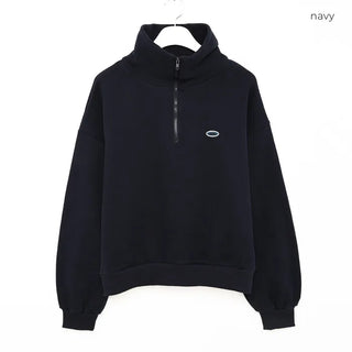 Colored half-zip sweatshirt