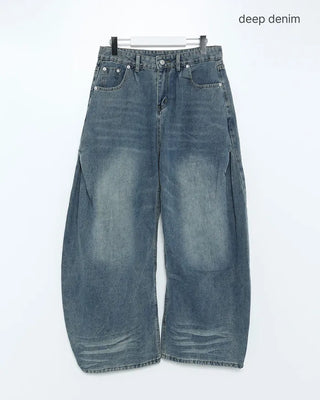 Washed Curved Denim