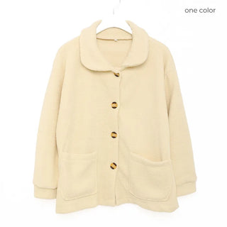 Round Collar Boucle Half Coat
