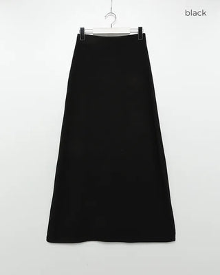 Ribbed maxi long skirt