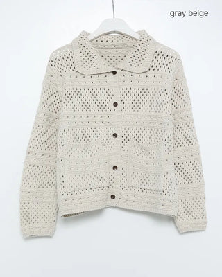 Crochet Point Knit Cardigan
