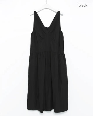 Gathered Point Wrinkle Long Dress