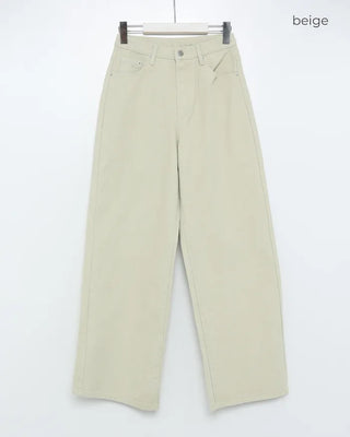 Colorful cotton wide-leg pants