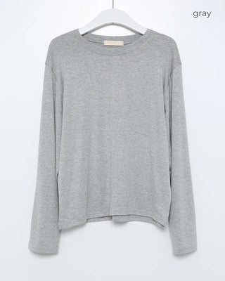 Rayon long-sleeved T-shirt