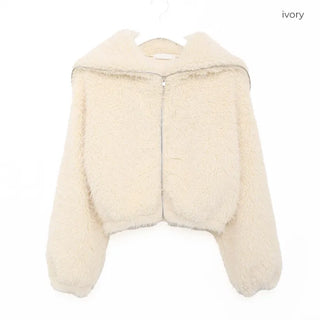 Fur zip jacket