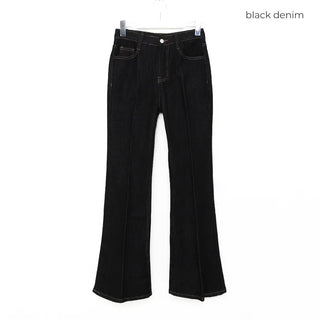Flared indigo denim