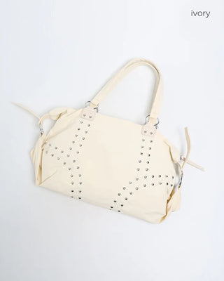 Stud Point Nylon Shoulder Bag