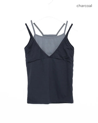Square neck layered camisole