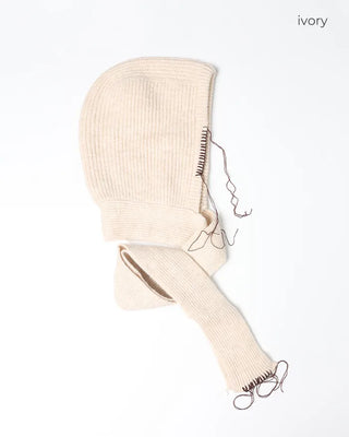 Stitch detail knit balaclava