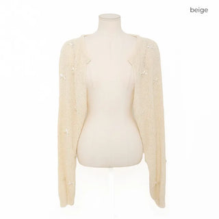 Ribbon detail knit bolero