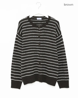 Striped Round Cardigan