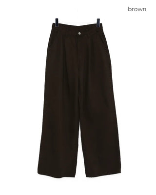 Cotton pleated pants