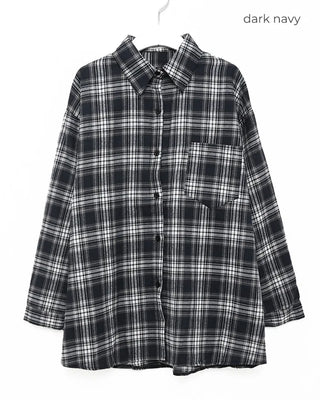 Loose-fit check shirt