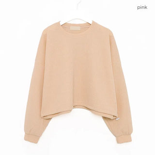 String Cropped Sweatshirt