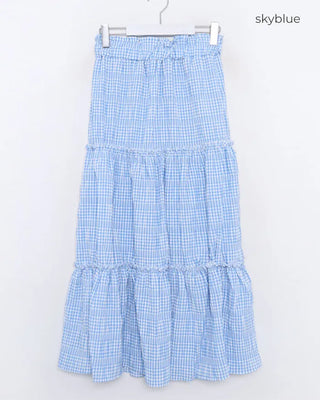 Checked cantan skirt