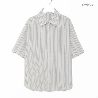 Summer striped short-sleeved shirt