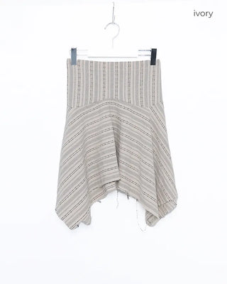 Unique strap cut-off midi skirt