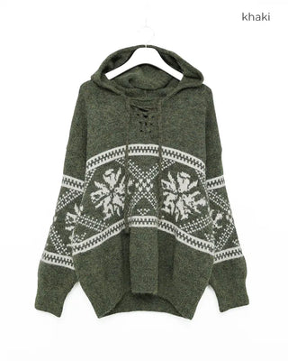 Nordic knit hoodie