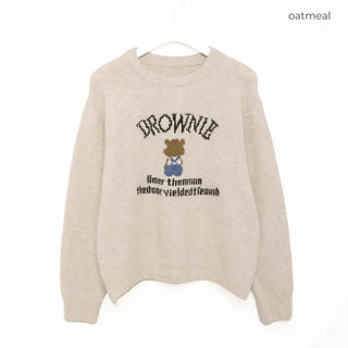 Lettering Bear Knit