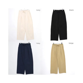 Unisex Pintuck Cotton Pants