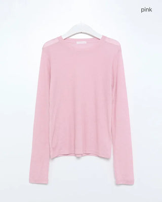 Tencel Round Long Sleeve T-Shirt