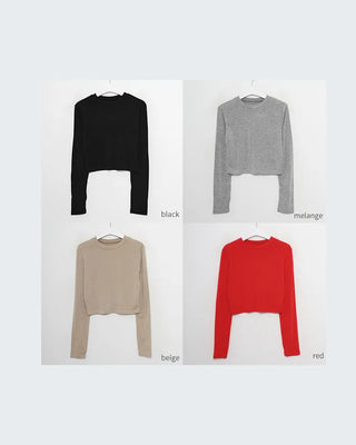 Basic Round Long Sleeve T-Shirt