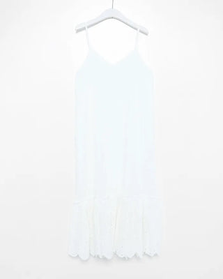 Embroidered Punching Point Long Bustier Dress