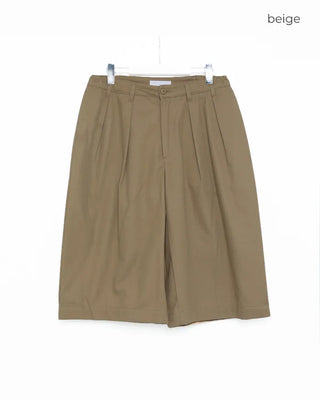 Pintuck Cotton Bermuda Shorts