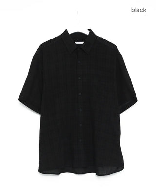 Checked short-sleeved shirt