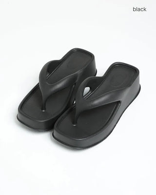 Bold high-soled thong sandals