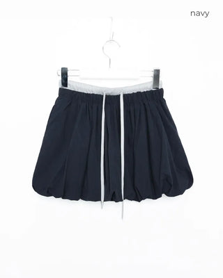 Two-tone balloon mini skirt