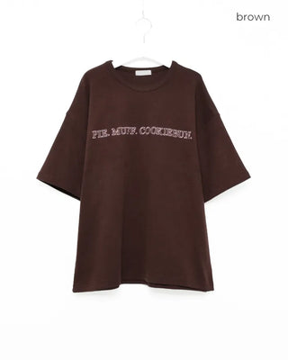 Cookie lettering short-sleeved T-shirt
