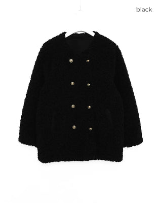Boa Gold Button Point Round Jacket