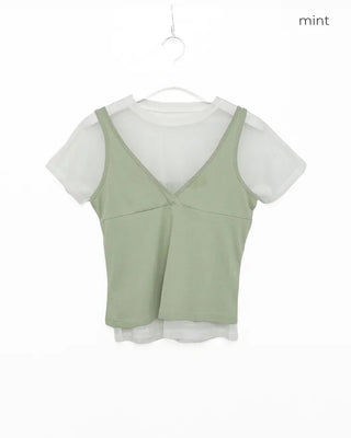 Mash Short-Sleeve Sleeveless Layered Set
