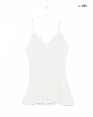 Frilled camisole mini dress