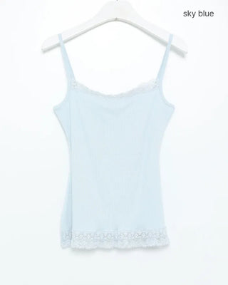 Lace-trimmed camisole