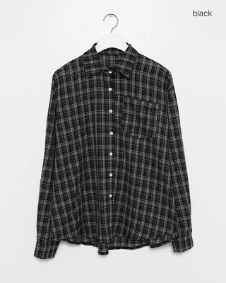 Checked oversized shirt