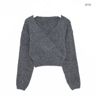 Wrap V-neck knit