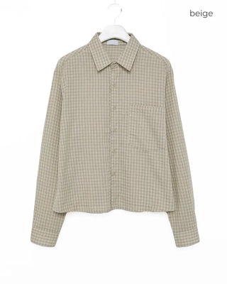 Checked cropped shirt