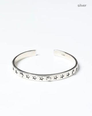 Star Silver Bangle Bracelet