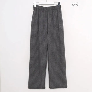 Striped wide-leg pants