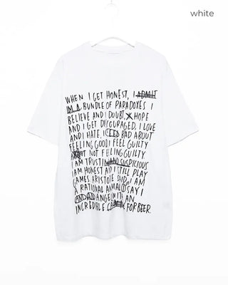 All-lettering short-sleeved T-shirt