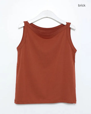 Boat neck layered camisole