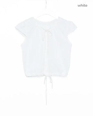 Puff Shirring Dot Blouse