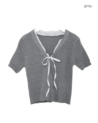 Frill Ribbon Cable Knit