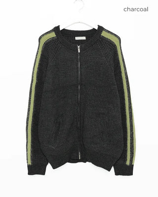 Sleeve Line Double Zip Knit