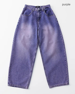 (ORIGINAL) Loose-fit denim pants (purple)